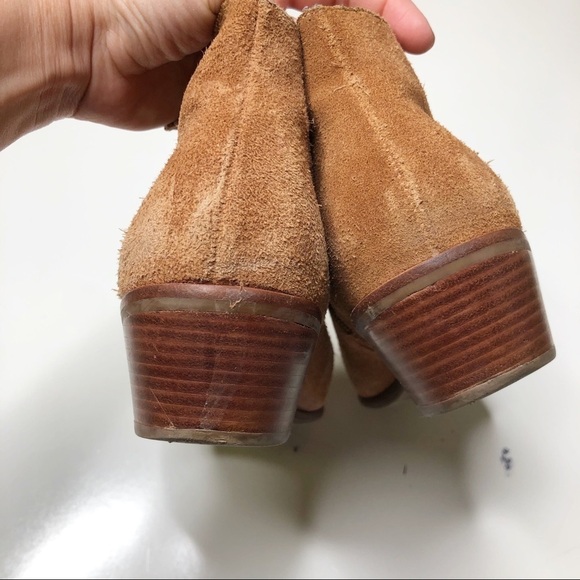 Jack Rogers Bailee Suede Ankle Boots Tan 8.5 - Picture 4 of 5